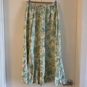 Rhythm Floral Blue and Cream Women's Skirt
